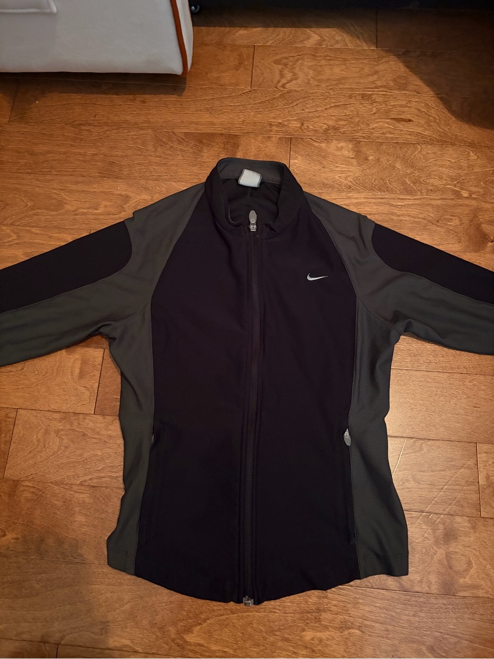 Nike Black and Gray Performance Full-Zip Jacket